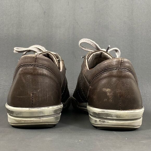 Josef Seibel Gray Metallic Leather sneaker shoe womens size 8.5 (39) - Picture 3 of 9
